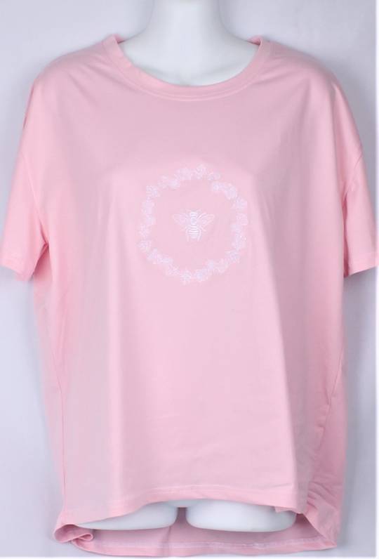 Alice & Lily embroidered T- Shirt queen bee pink STYLE : AL/TS-QBEE/PINK